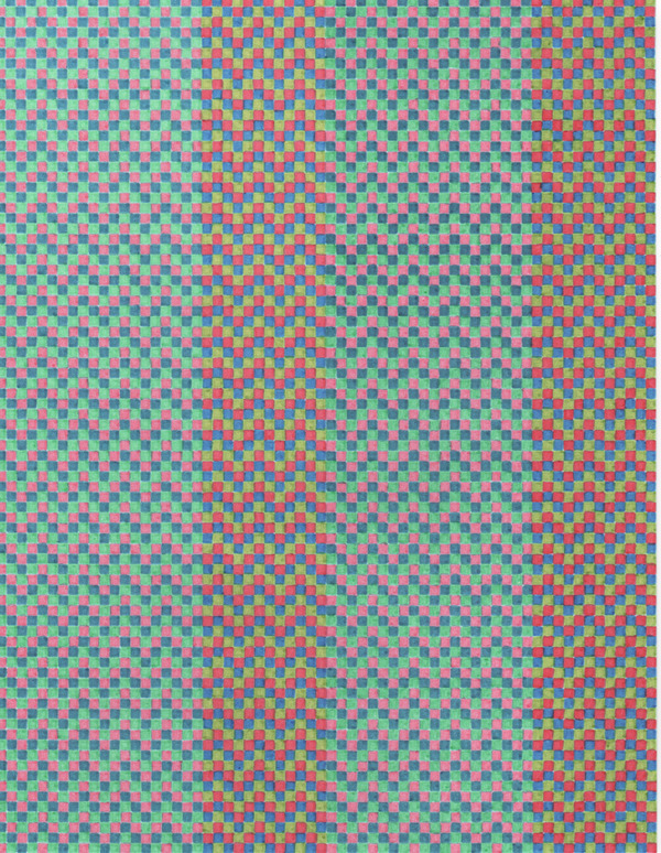 Untitled (zig zag blue) The Studio Sale ink on graph paper