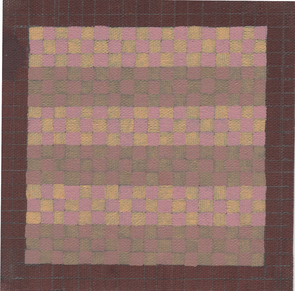 untitled grid painting (maroon) The Studio Sale oil on canvas