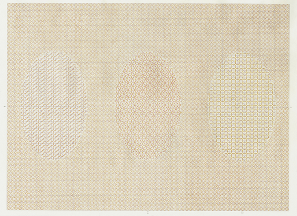 Triplets Drawings colored pencil on graph paper