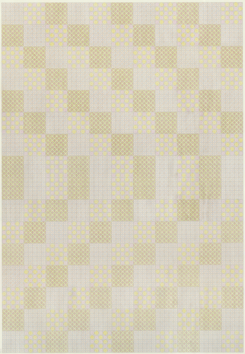 Shift Drawings colored pencil on graph paper