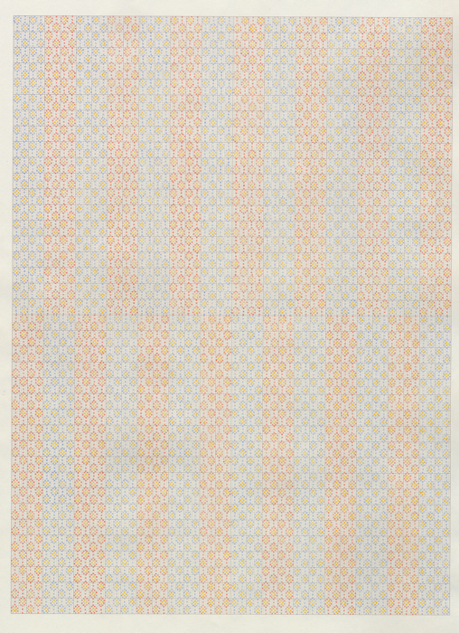 Ruthless Ornamentation #3 Drawings colored pencil on graph paper