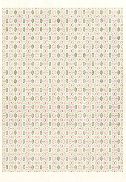 Ruthless Ornamentation #4 Drawings colored pencil on graph paper