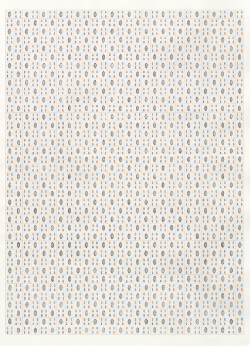 Ruthless Ornamentation #1 Drawings colored pencil on graph paper
