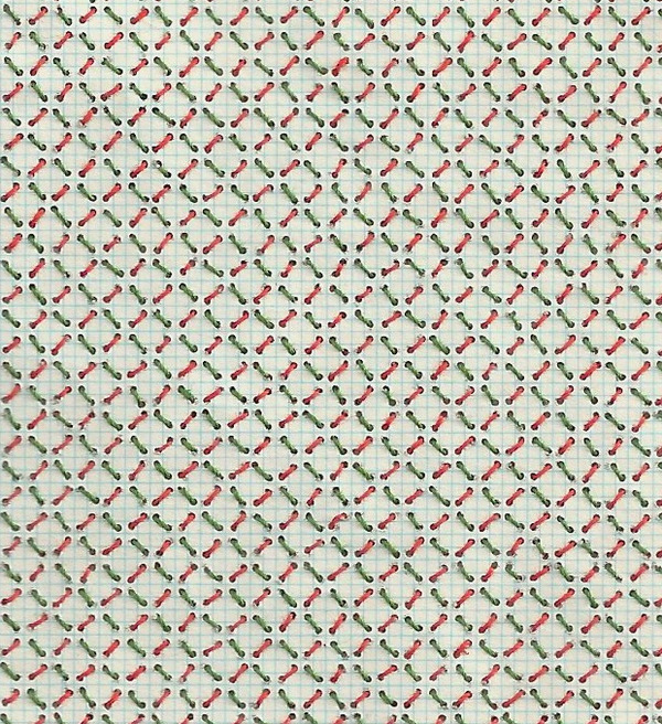 Document #2 (detail) Stitch Works stitched graph paper
