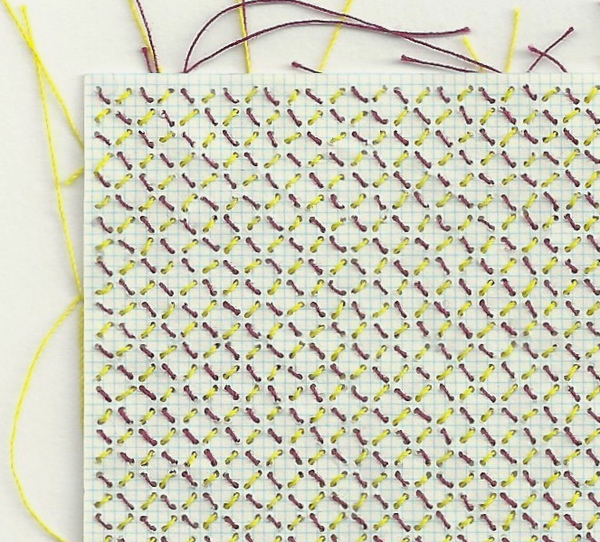 Document #1 (detail) Stitch Works stitched graph paper