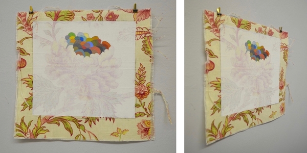 Floral Intervention #3 The Studio Sale oil on floral fabric