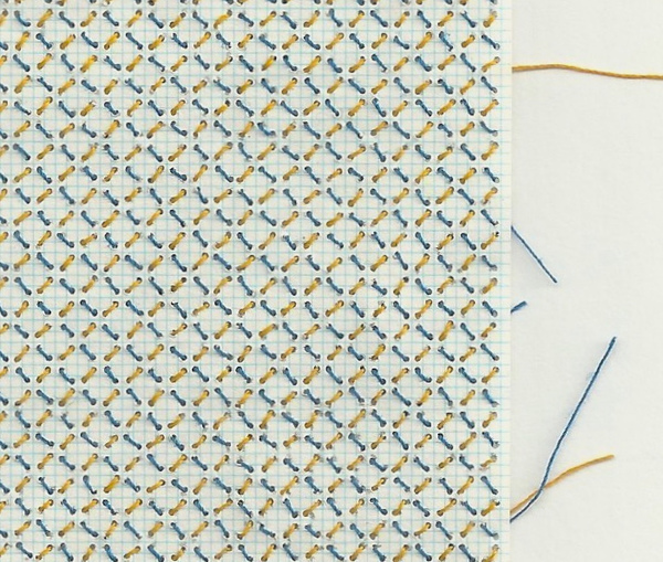 Document #3 (detail) Stitch Works stitched graph paper