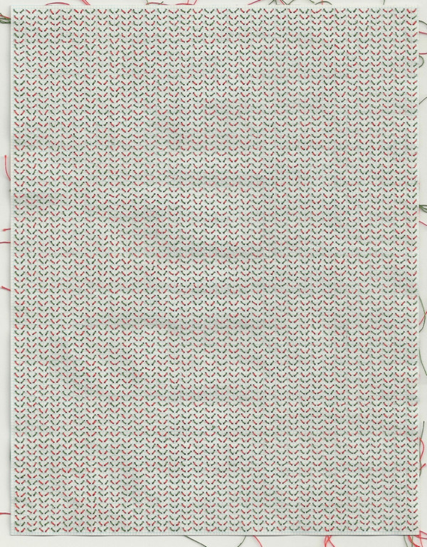 Document #5 (detail) Stitch Works stitched graph paper