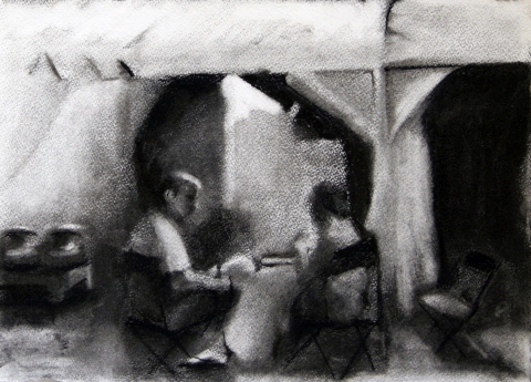 Brimfield Drawings Charcoal on paper