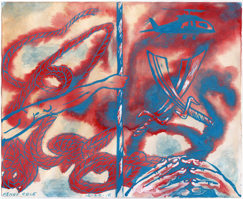 "Inherent Resolve" Narratives #3 Gouache on paper