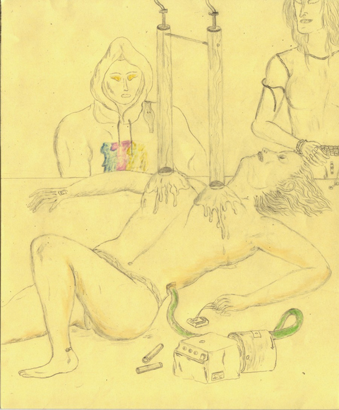 "Pump Trap Rehersal" Narratives #4 pencil on paper