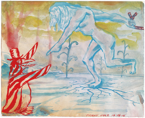 "Last Days" Narratives #4 Gouache on paper