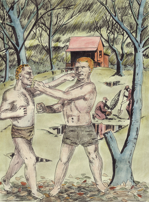 "Planter's Punches" Narratives #6 Ink, watercolor on paper