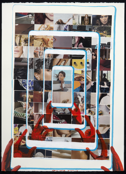 “Continuum” Indigestion collage, acrylic, gouache on paper