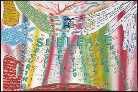 Sublease Darfur at Our Doorstep Gouache on paper