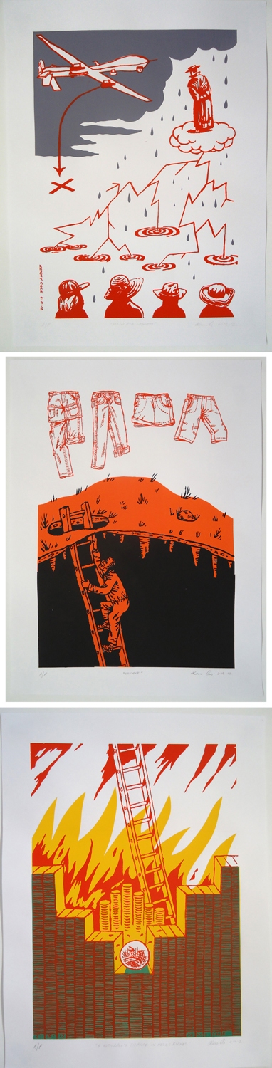 Plein Air tripych Monhegan Prints screen print | edition of 5 prints
