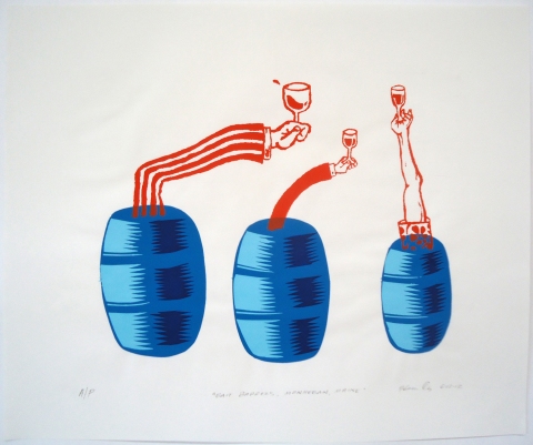 Bait Barrels Monhegan Prints screen print | edition of 8 prints