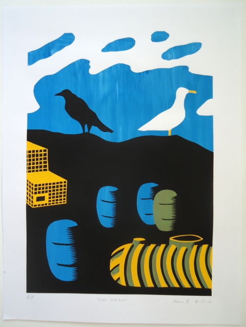 Crow and Gull Monhegan Prints screen print | edition of 10