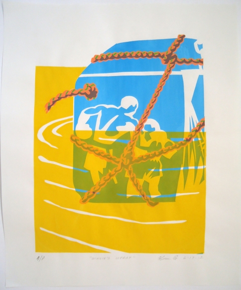 Winnie's Worry Monhegan Prints screen print | edition of 10 prints