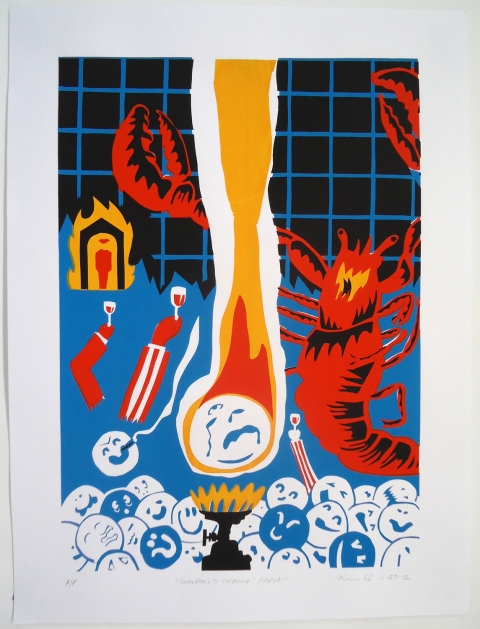 Snowball's Chance in Hell: Party Monhegan Prints screen print | edition of 14