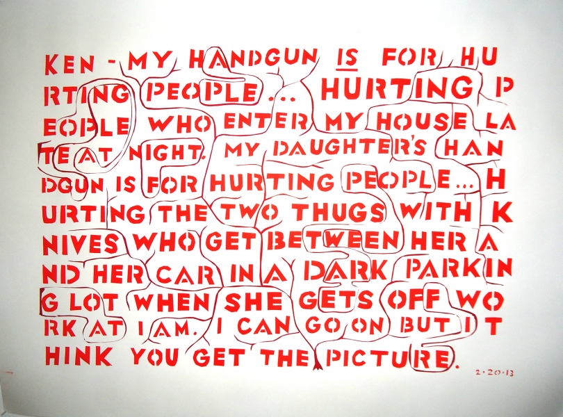My Handgun Kenny Cole 2013 prints screen print