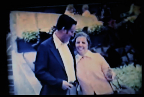Still from Family Landscape (Video), Scene from Niagra Falls Welcome To My Myth, Part II Digital photograph printed on canvas