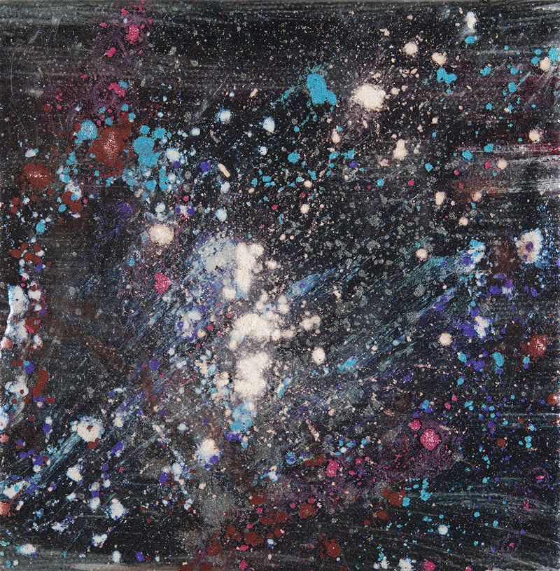 Kristin Schattenfield-Rein We Are All Made Of Stars Oil, Interference, Enamel, Resin on Canvas