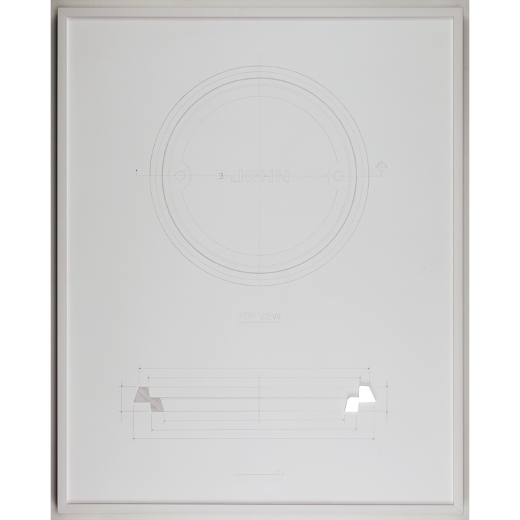 Manhole Series: 3 John KYLE PATNAUDE Interzone silverpoint on paper, sterling silver
