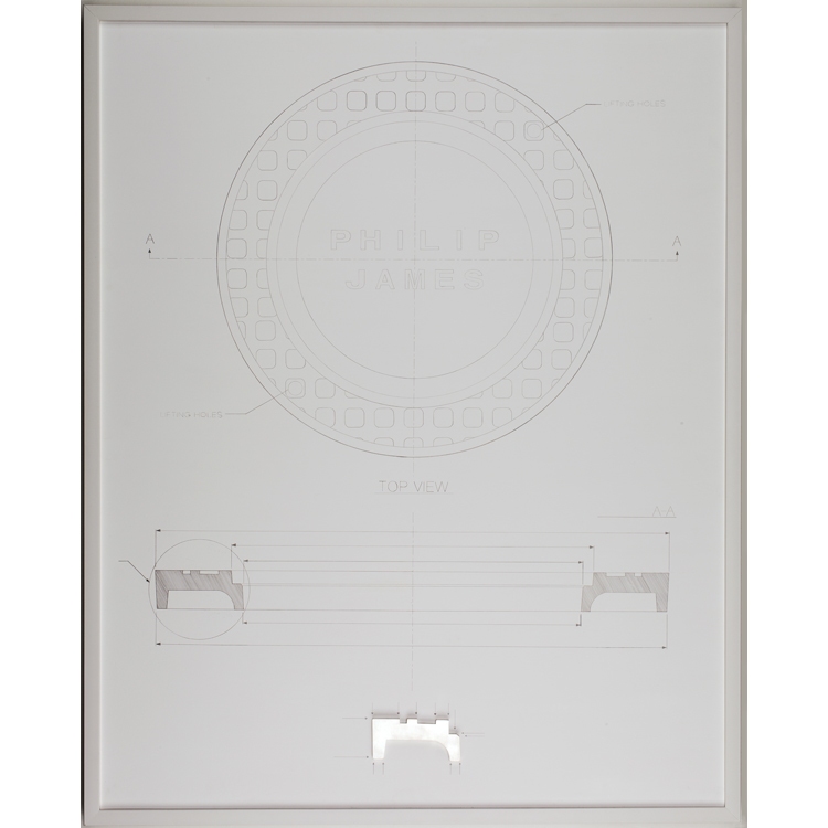 Manhole Series: Philip James KYLE PATNAUDE Interzone silverpoint on paper, sterling silver