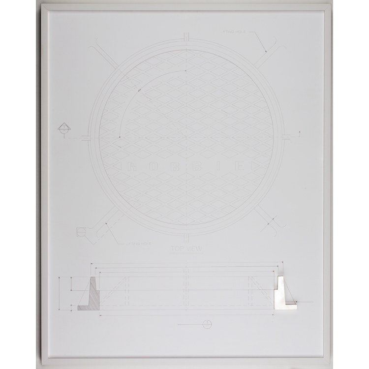 Manhole Series: Robbie KYLE PATNAUDE Interzone silverpoint on paper, sterling silver