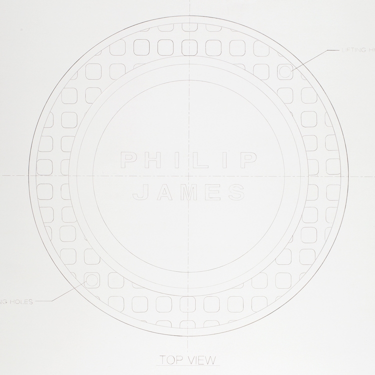 Manhole Series: Philip James KYLE PATNAUDE Interzone silverpoint on paper, sterling silver