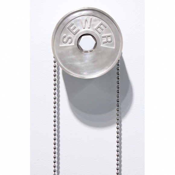 Bit a Blow KYLE PATNAUDE Interzone painted brass, ball chain, wood, sterling silver, silverpoint