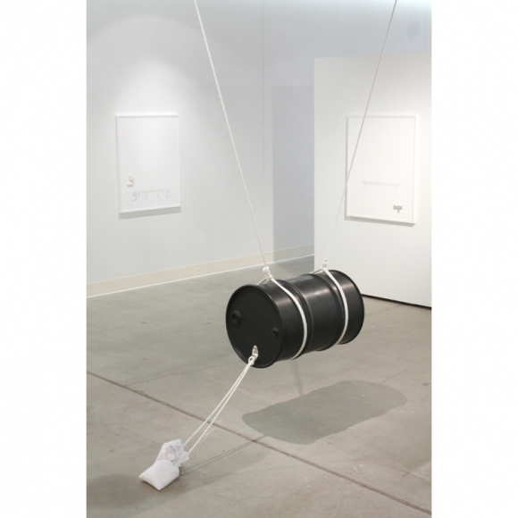 Holster Up, Bolster Down KYLE PATNAUDE Interzone 33 gallon steel drum, rope, nylon, sugar, sterling silver