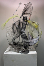 Larry Dell Metal/Fabric Sculpture Fabric, tranparent tape, chicken wire, steel wire, paint