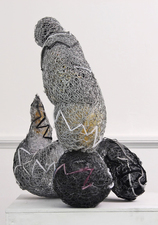 Larry Dell Metal/Fabric Sculpture Chicken Wire, Steel Wire, Fabric