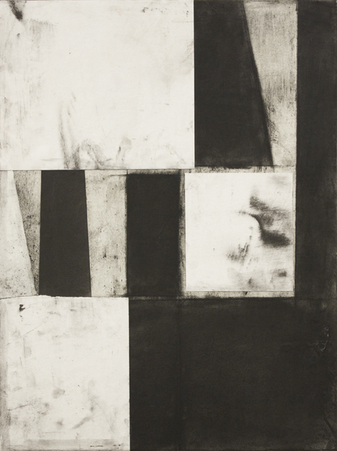 Untitled L A U R A D U E R W A L D Telemark Series Graphite, acrylic, wax and paper on canvas over panel