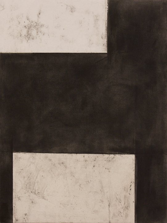 Telemark XXIII L A U R A D U E R W A L D Telemark Series Graphite, acrylic, and paper on canvas over panel