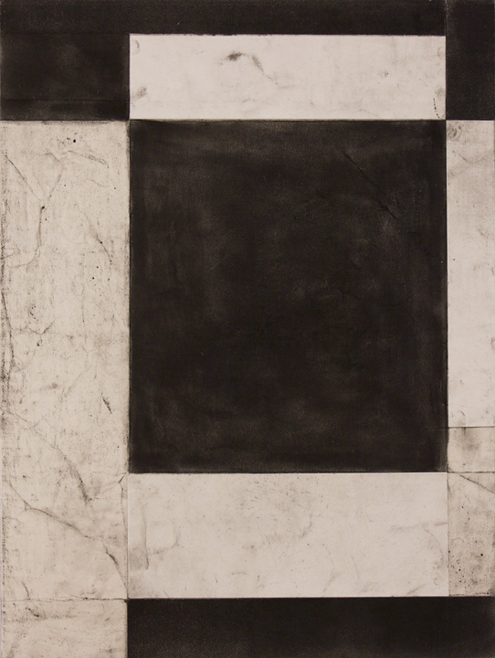 Telemark XIV L A U R A D U E R W A L D Telemark Series Graphite, acrylic, and paper on canvas over panel