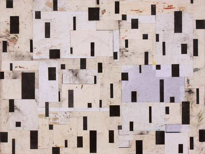 Untitled L A U R A D U E R W A L D Template Series Graphite, acrylic, paper, cold wax, college on canvas