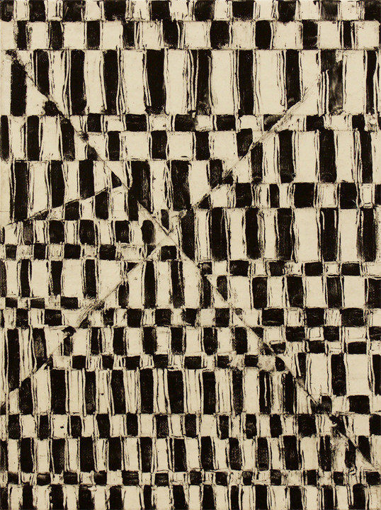 You Can Always Get There From Here L A U R A D U E R W A L D Template Series Graphite, acrylic, paper, cold wax on linen over panel