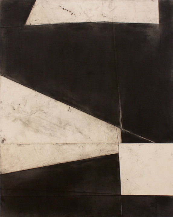 Telemark XXVI L A U R A D U E R W A L D Telemark Series Graphite, acrylic, paper, cold wax on canvas