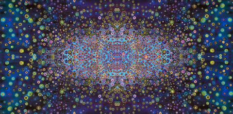 A Consistant World Laura Gurton Mixed Media Works on Paper Mixed media: archival digital print with ink, colored pencils, crystals on paper