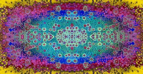 Believable Door no.1 Laura Gurton Mixed Media Works on Paper Mixed media: archival digital print with ink, colored pencils, crystals on paper