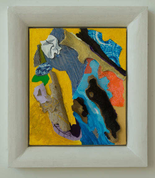 Earth Skin Mixed Media Painting acrylic, canvas, photography, vinyl mesh, tree bark