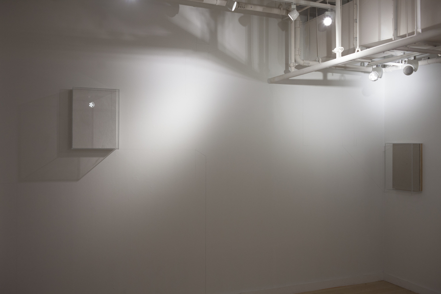 projection room Leah Cooper projection room materials include: wall vitrines, graphite, light, and shadow, and existing site elements