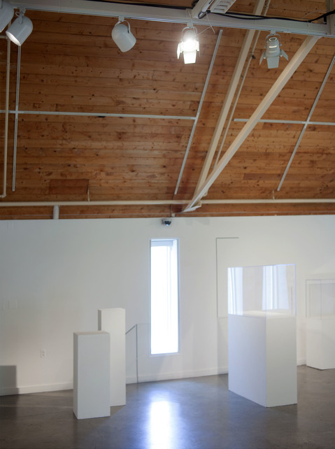 site drawing, size and scale Leah Cooper site drawing _ size & scale materials include: vitrines, graphite, tape, railroad figurines, light, and shadow, and existing site elements