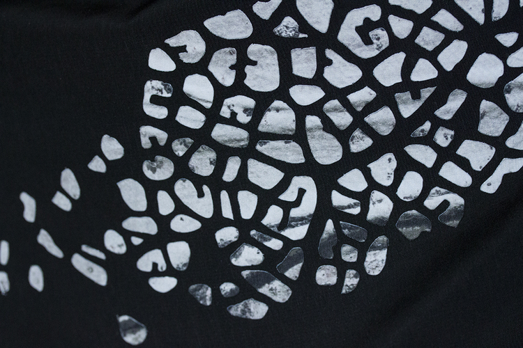 Botanical Life, Detail Lee Emma Running Botanical Life Hand cut custom printed fabric
