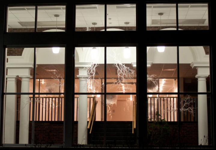 Specific Night Lee Emma Running Specific Night Paste on glass, lazer cut paper, and graphite drawings.