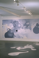 Leona Christie wall drawings / installations latex paint, mylar, plexiglass,                                  foamcore