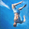Flying Man  FLYING ACROBATS oil/canvas